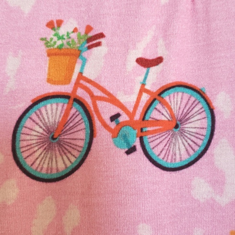 BENARES Pink Orange Bicycle Print Mini Skirt • Size Small - Picture 5 of 10